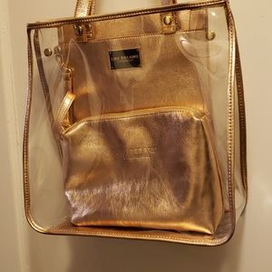 NWOT Versona Acrylic and Rose Gold Tote Bag